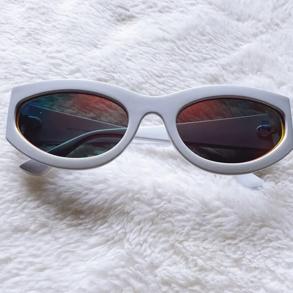 Francis Mirrored Orange with White Rim Sunglasses